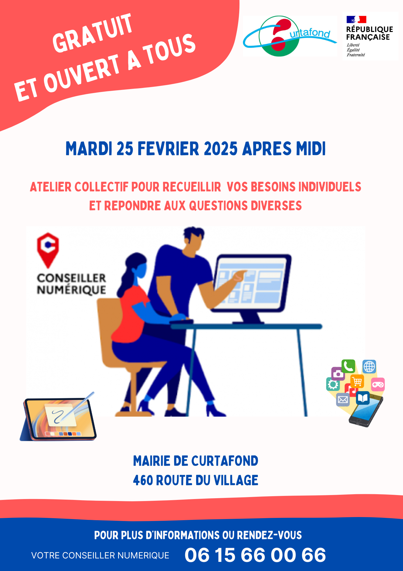Affiche Atelier CONSEILLER NUMERIQUE fev2025